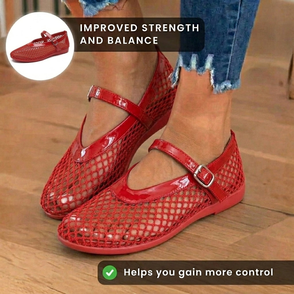 Von Vintage inspirierte orthopädische Ballerinas