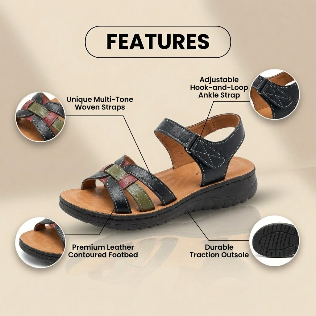 Vintage inspirierte Orthopädische Sandalen