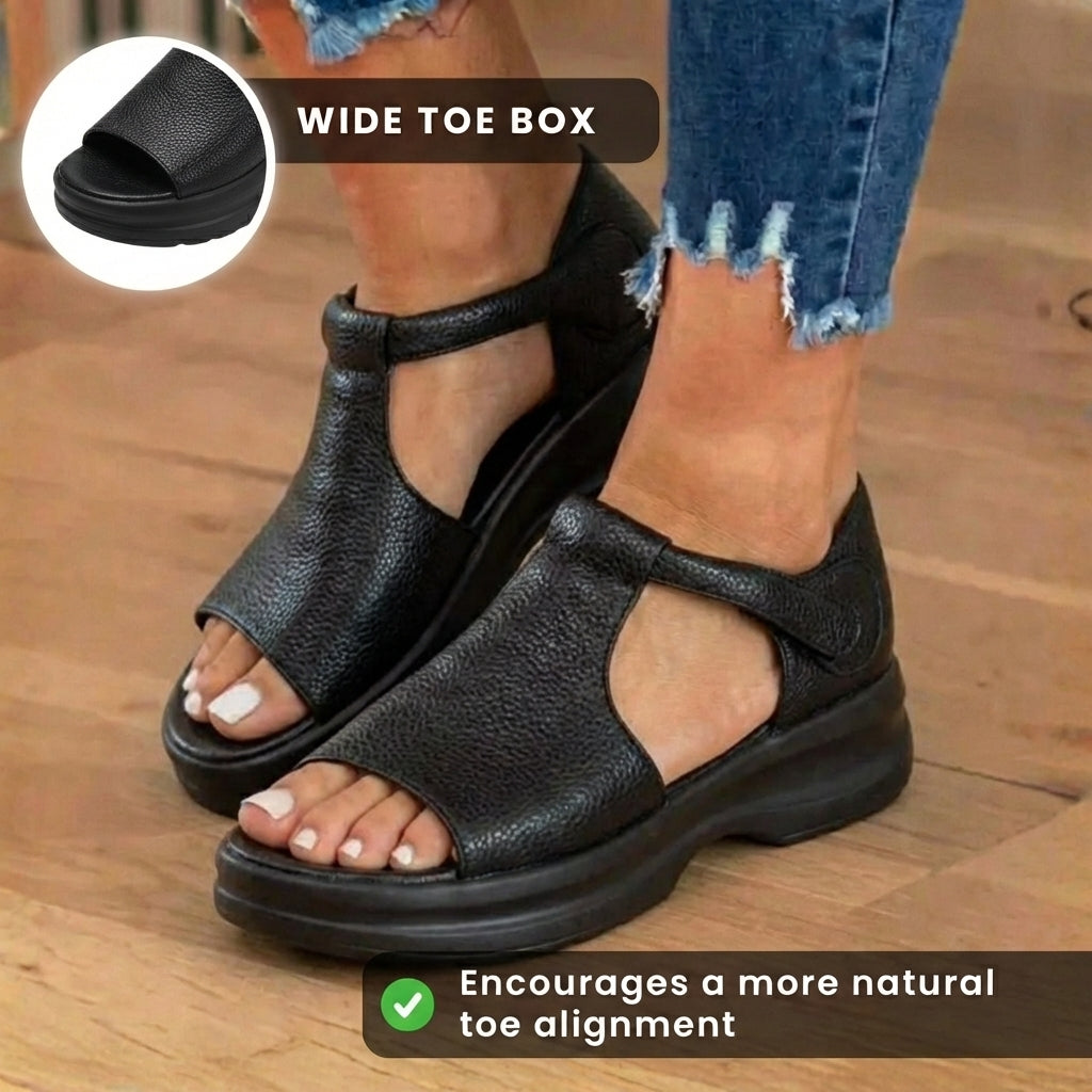 Vintage-inspirierte orthopädische Sandalen