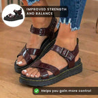 Vintage-inspirierte orthopädische Sandalen
