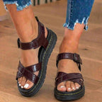 Vintage-inspirierte orthopädische Sandalen