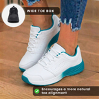 Orthopädische Kunststoff-Athletic-Sneaker - breiter Zehenkasten und Gummisohle