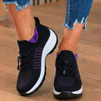 Orthopädische Strick-High-Top-Sneaker - Quick-Lace-System und Rocker-Sohle