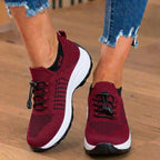 Orthopädische Strick-High-Top-Sneaker - Quick-Lace-System und Rocker-Sohle