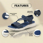 Orthopädische elastische Sport-Sandalen - Doppelriemen-Schnallen-Design