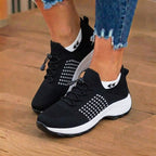 Orthopädische Strick-High-Top-Sneaker - Quick-Lace-System und Rocker-Sohle