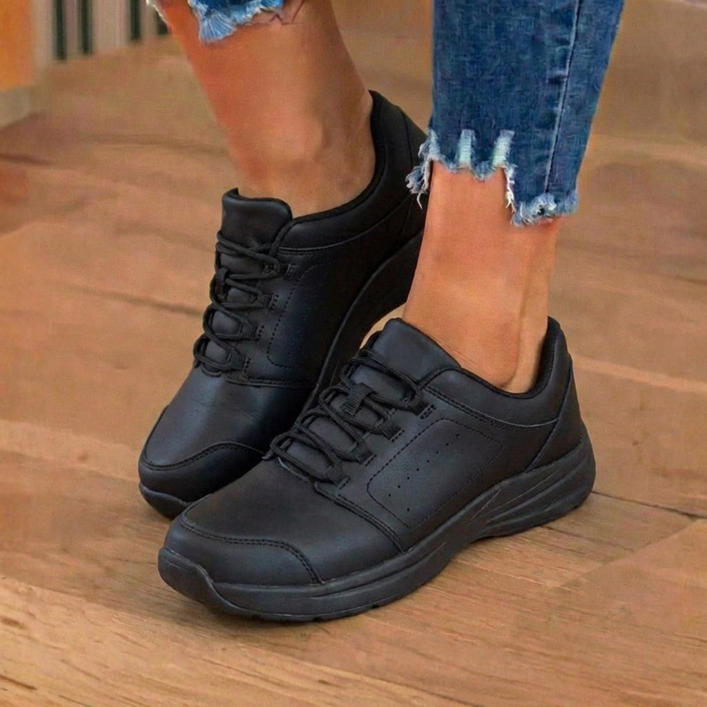 Orthopädische Kunststoff-Athletic-Sneaker - breiter Zehenkasten und Gummisohle