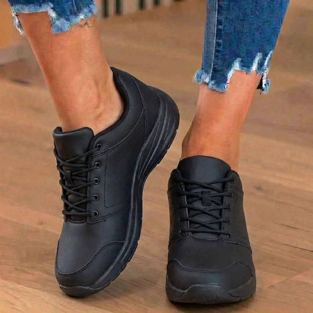 Orthopädische Kunststoff-Athletic-Sneaker - breiter Zehenkasten und Gummisohle