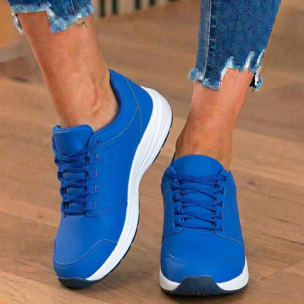Orthopädische Kunststoff-Athletic-Sneaker - breiter Zehenkasten und Gummisohle
