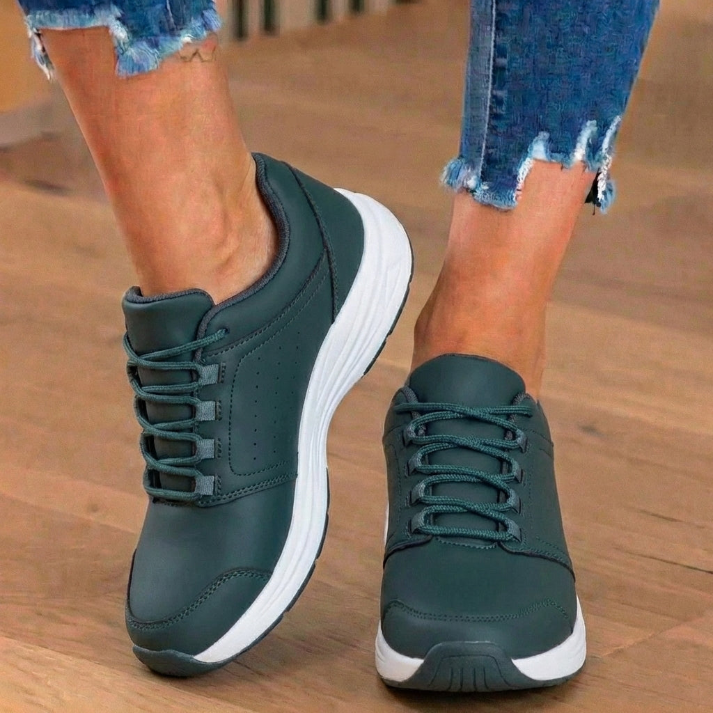 Orthopädische Kunststoff-Athletic-Sneaker - breiter Zehenkasten und Gummisohle