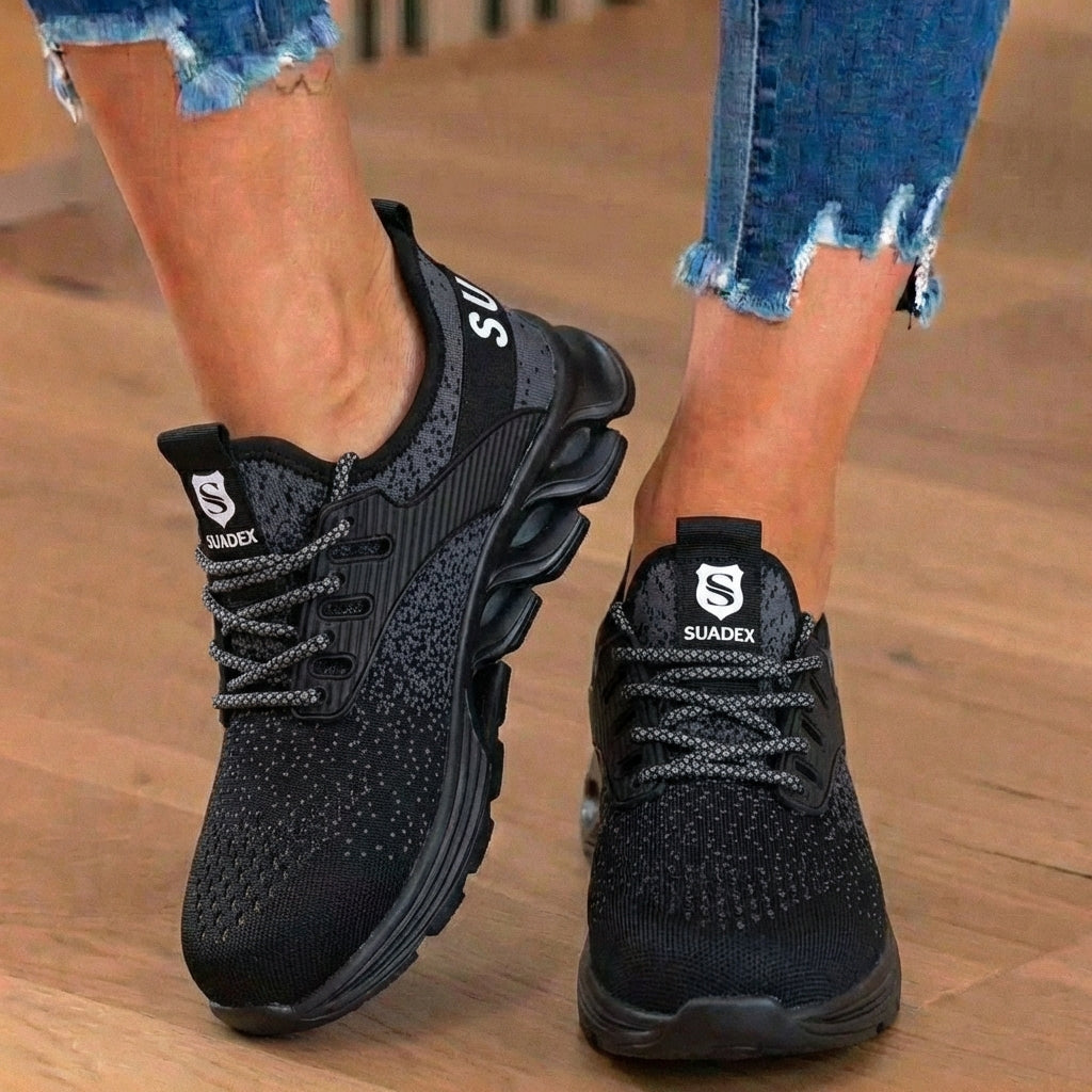Orthopädische Strick-Sicherheits-Sneaker - Stahlkappe und Blade-Sohlen-Schutz