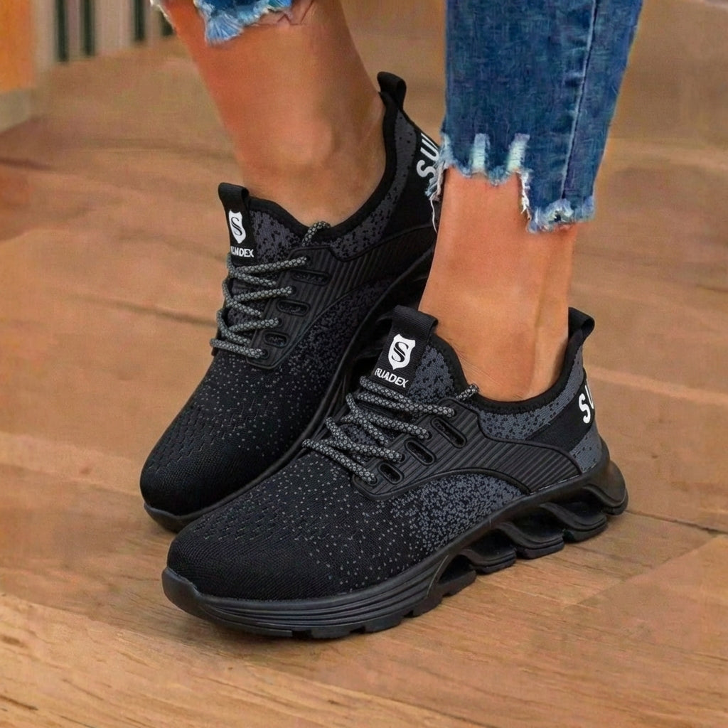 Orthopädische Strick-Sicherheits-Sneaker - Stahlkappe und Blade-Sohlen-Schutz
