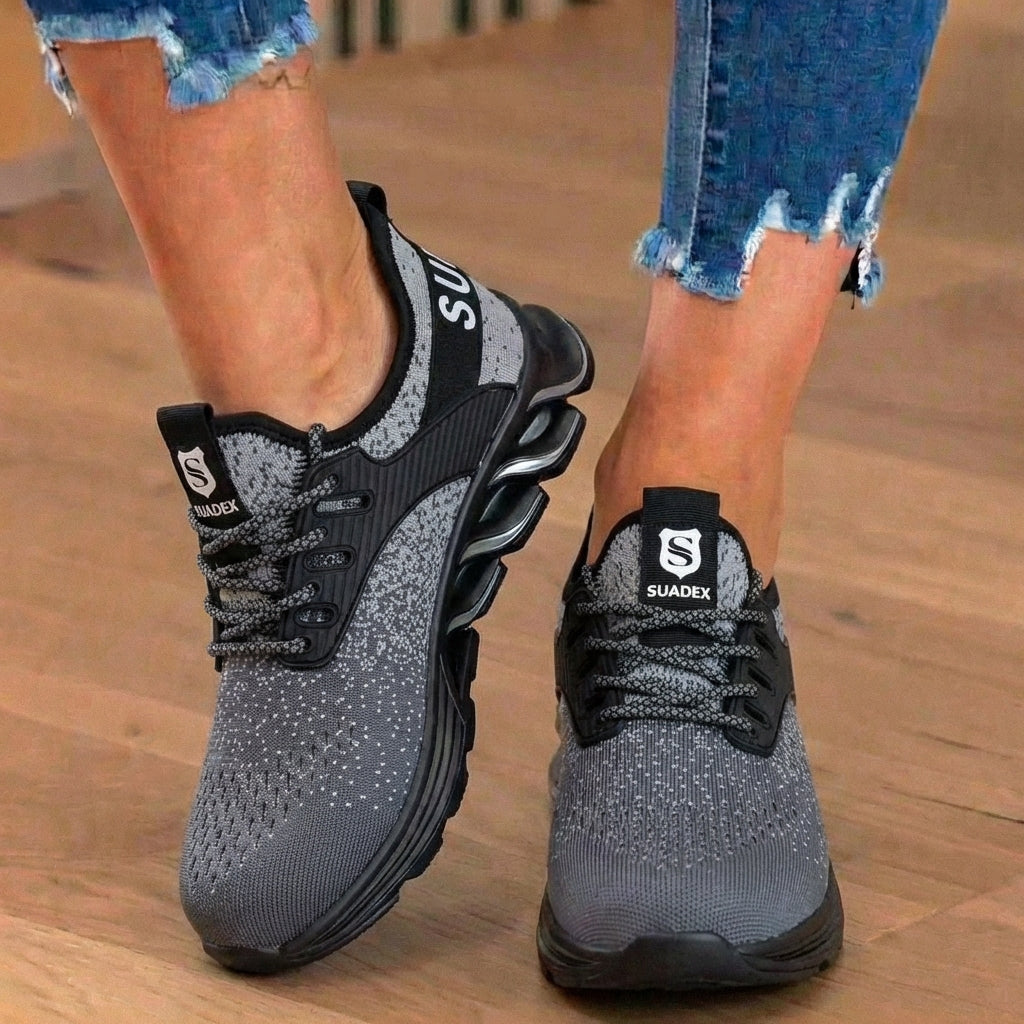 Orthopädische Strick-Sicherheits-Sneaker - Stahlkappe und Blade-Sohlen-Schutz