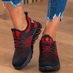 Orthopädische Strick-Sicherheits-Sneaker - Stahlkappe und Blade-Sohlen-Schutz
