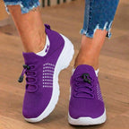 Orthopädische Strick-High-Top-Sneaker - Quick-Lace-System und Rocker-Sohle