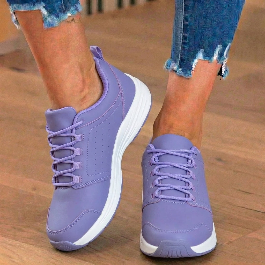 Orthopädische Kunststoff-Athletic-Sneaker - breiter Zehenkasten und Gummisohle