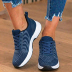Orthopädische Strick-Athletic-Sneaker - Wellenmuster und gepolsterte Sohle