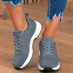 Orthopädische Strick-Athletic-Sneaker - Wellenmuster und gepolsterte Sohle