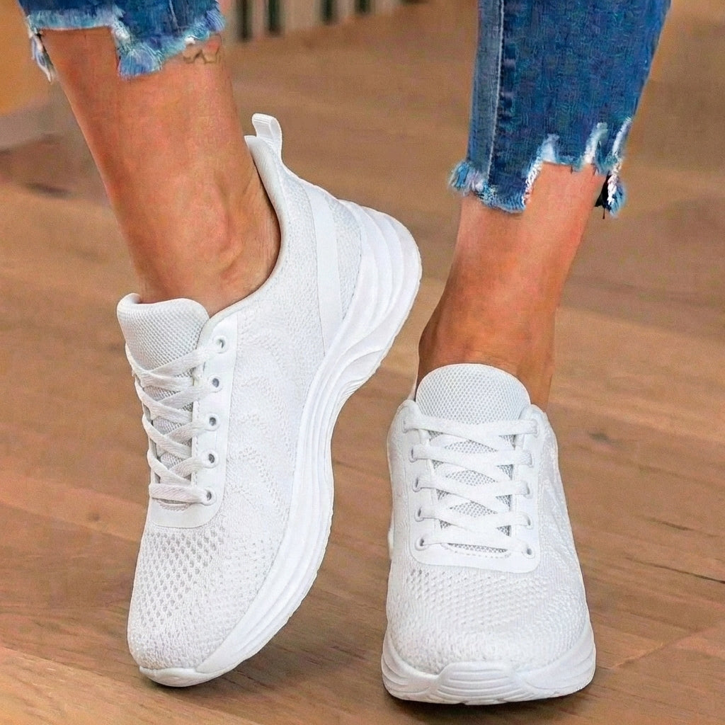 Orthopädische Strick-Athletic-Sneaker - Wellenmuster und gepolsterte Sohle