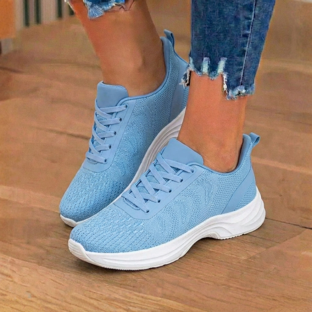 Orthopädische Strick-Athletic-Sneaker - Wellenmuster und gepolsterte Sohle
