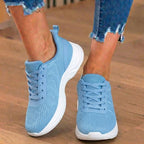 Orthopädische Strick-Athletic-Sneaker - Wellenmuster und gepolsterte Sohle