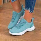 Orthopädische Strick-Athletic-Sneaker - Wellenmuster und gepolsterte Sohle