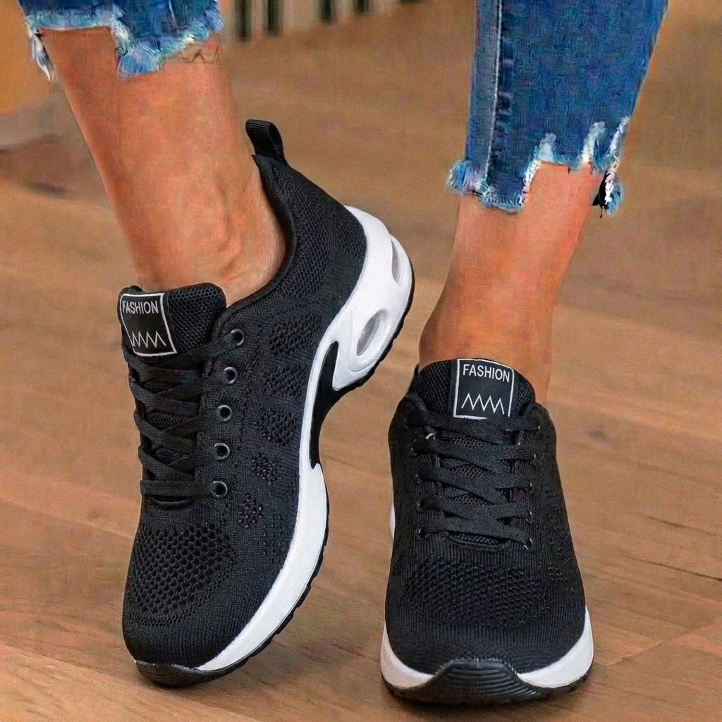 Orthopädische Mesh-Athletic-Sneaker - Farbverlauf und Luftkissen-Sohle