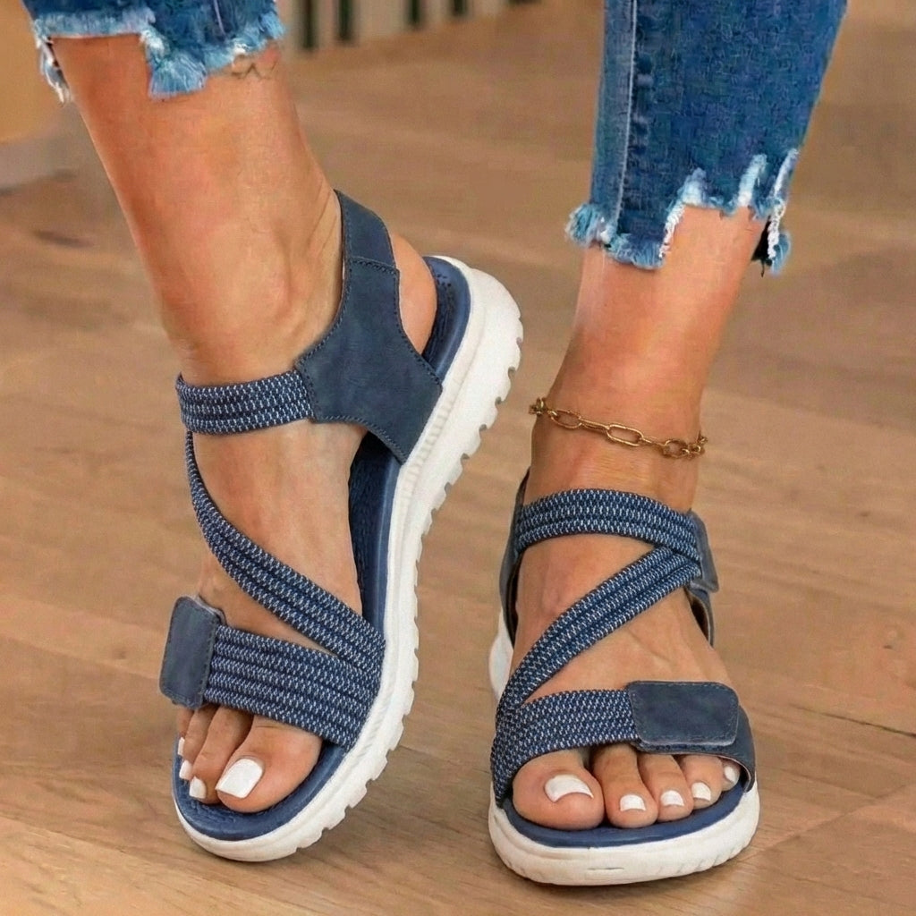 Orthopädische elastische Sport-Sandalen - Doppelriemen-Schnallen-Design