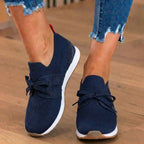 Orthopädische Mesh-Athletic-Sneaker - atmungsaktives Strickoberteile und Wildleder-Paneele
