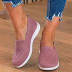 Orthopädische Mesh-Slip-On-Loafer - atmungsaktives Strickoberteile und leichte Sohle