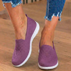Orthopädische Mesh-Slip-On-Loafer - atmungsaktives Strickoberteile und leichte Sohle