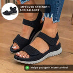 Orthopädische Mesh-Sandalen - Doppelriemen-Design und strukturierte rutschfeste Sohle