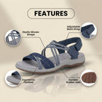 Orthopädische geflochtene Sandalen - geflochtenes Riemendesign und strukturierte mehrfache Stützriemen