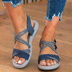 Orthopädische geflochtene Sandalen - geflochtenes Riemendesign und strukturierte mehrfache Stützriemen