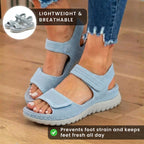 Orthopädische Mesh-Sandalen - Doppelriemen-Design und strukturierte rutschfeste Sohle