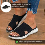 Orthopädische Strickslides - breites Ausschnittsband-Design und atmungsaktive Mesh-Konstruktion