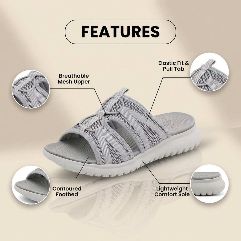 Orthopädische Mesh-Sport-Sandalen - Athletic-Cage-Design und verstellbarer Bungee-Verschluss