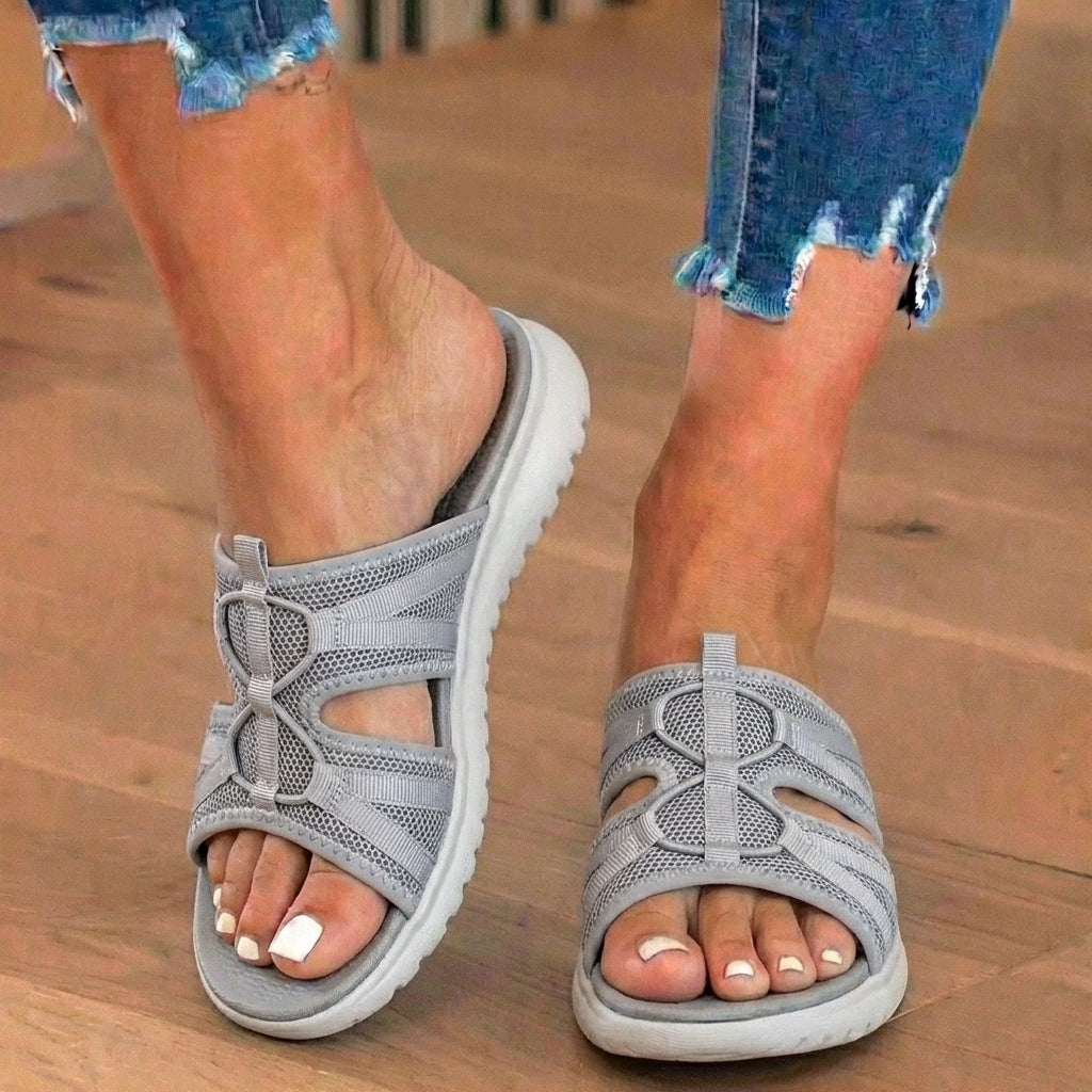 Orthopädische Mesh-Sport-Sandalen - Athletic-Cage-Design und verstellbarer Bungee-Verschluss