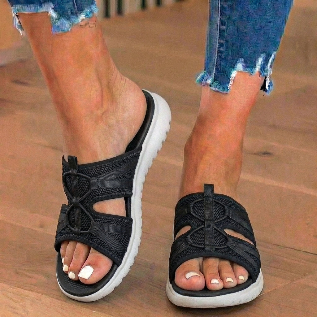 Orthopädische Mesh-Sport-Sandalen - Athletic-Cage-Design und verstellbarer Bungee-Verschluss