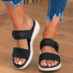 Orthopädische Canvas-Sandalen - Doppelriemen-Schnallen-Design und konturiertes Fußbett