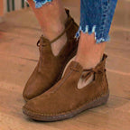 Orthopädische Leder-Schnürstiefel - Fußgewölbe-Stütze Flats