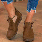 Orthopädische Leder-Schnürstiefel - Fußgewölbe-Stütze Flats