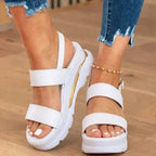 Orthopädische Sport-Plateausandalen - Elastischer Riemen & kontrastive Sohle