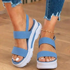 Orthopädische Sport-Plateausandalen - Elastischer Riemen & kontrastive Sohle