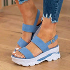 Orthopädische Sport-Plateausandalen - Elastischer Riemen & kontrastive Sohle