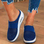 Orthopädische Mesh-Luftkissen-Slip-On-Mules - Atmungsaktive Rocker-Sohle