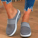 Orthopädische Mesh-Luftkissen-Slip-On-Mules - Atmungsaktive Rocker-Sohle