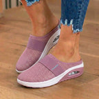 Orthopädische Mesh-Luftkissen-Slip-On-Mules - Atmungsaktive Rocker-Sohle