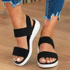 Orthopädische Mesh-Sport-Rocker-Sandalen - Slip-On-Elastische Riemen