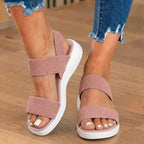 Orthopädische Mesh-Sport-Rocker-Sandalen - Slip-On-Elastische Riemen